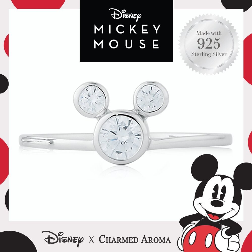 Disney Mickey Mouse ring, 925 Sterling Silver Charmed Aroma